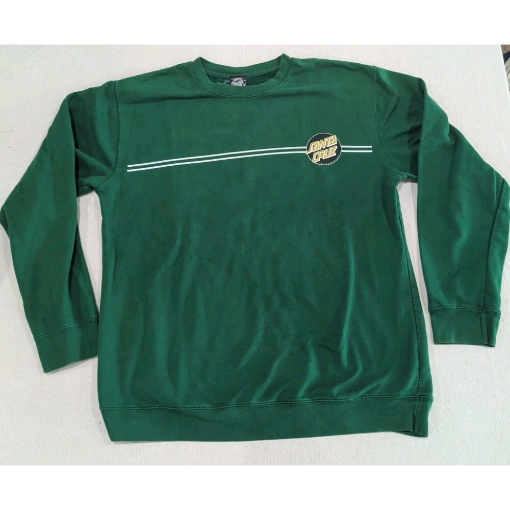 Santa Cruz Skateboards Crewneck Sweatshirt Green Adult Size 2XL XXL